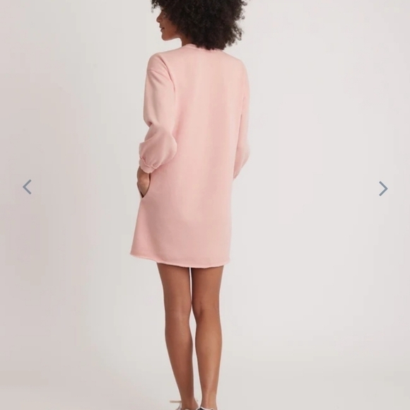 MARINE layer Sweatshirt Dress in Seashell Pink - Picture 5 of 8